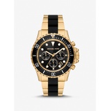 Michael Kors Oversized Everest Gold-Tone and Silicone Watch