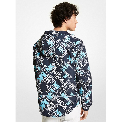 마이클코어스 Michael Kors Mens Graphic Logo Woven Hooded Jacket