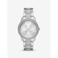 Michael Kors Oversized Tibby Pave Silver-Tone Watch