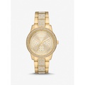 Michael Kors Oversized Tibby Pave Gold-Tone Watch