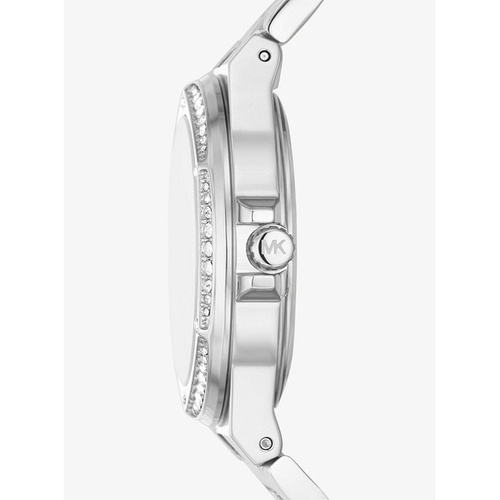 마이클코어스 Michael Kors Lennox Pave Logo Silver-Tone Watch