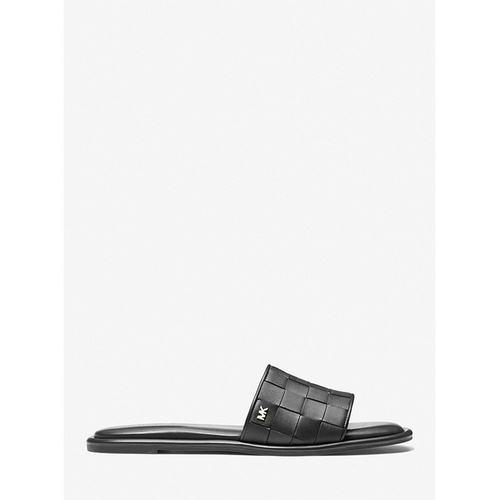마이클코어스 MICHAEL Michael Kors Hayworth Woven Leather Slide Sandal