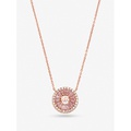 Michael Kors 14k Rose Gold-Plated Sterling Silver Pave Halo Necklace
