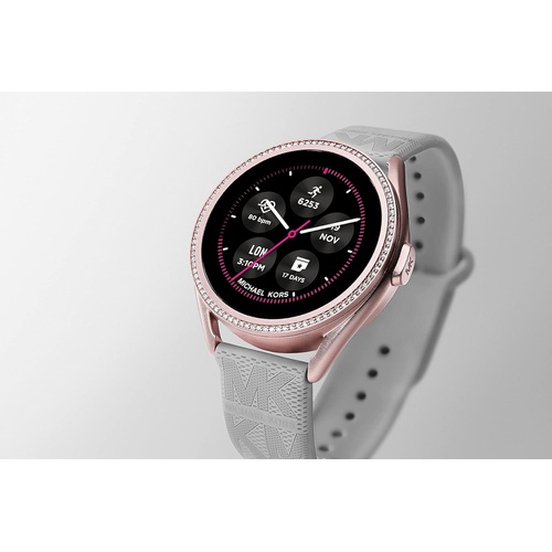 마이클코어스 Michael Kors Womens MKGO Gen 5E 43mm Touchscreen Smartwatch with Fitness Tracker, Heart Rate, Contactless Payments, and Smartphone Notifications