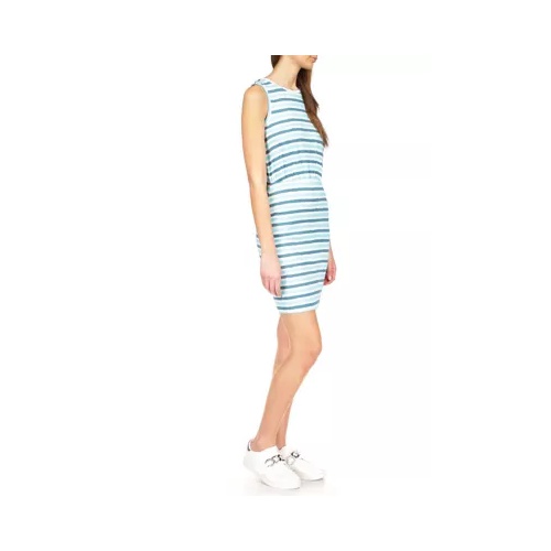 마이클코어스 Womens Sleeveless Striped Mini Dress