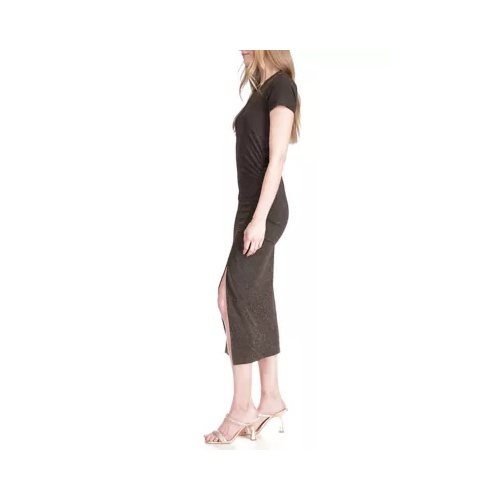 마이클코어스 Womens Short Sleeve Foil Cheetah Border Dress