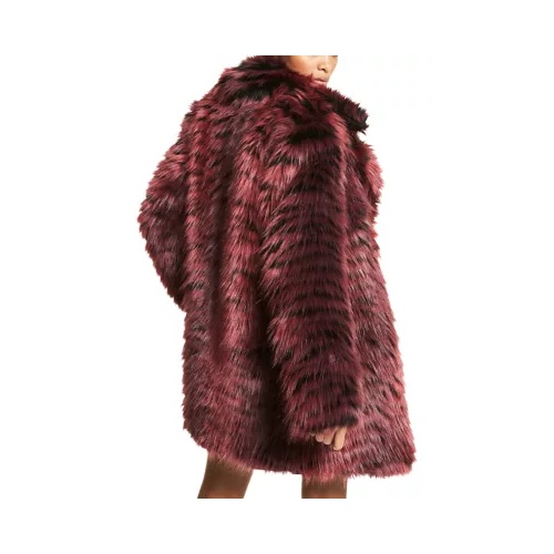 마이클코어스 Womens Glam Tiger Faux Fur Coat