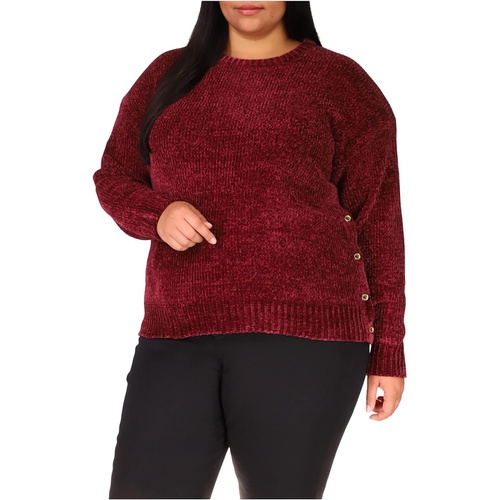 마이클코어스 MICHAEL Michael Kors Plus Size Velvet Button Detail Sweater