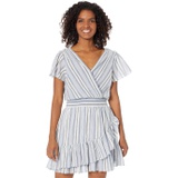 MICHAEL Michael Kors Short Sleeve Stripe Wrap Dress