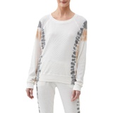 Michael Stars Mira Raglan Pullover Thermal Sweatshirt In Xena Placement Wash