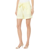 Michael Stars Bex Woven Linen Pleated Shorts with Tie