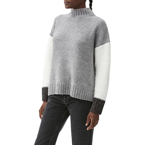  Michael Stars Color-Block Turtleneck Sweater