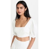 MINKPINK Celestine Puff Sleeve Crop Top