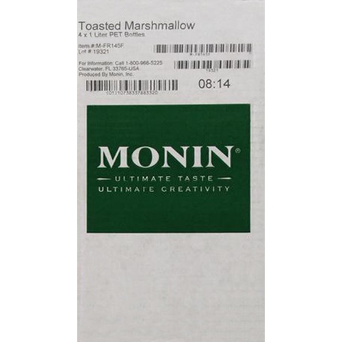  Monin Flavored Syrup, Toasted Marshmallow, 33.8-Ounce Plastic Bottles (Pack of 4)