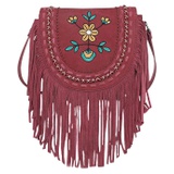 Montana West Wrangler Embroidered Floral Fringe Crossbody