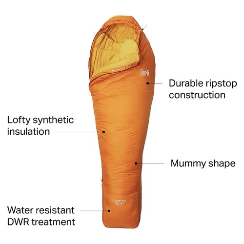  Mountain Hardwear Lamina Sleeping Bag: 0F Synthetic - Hike & Camp