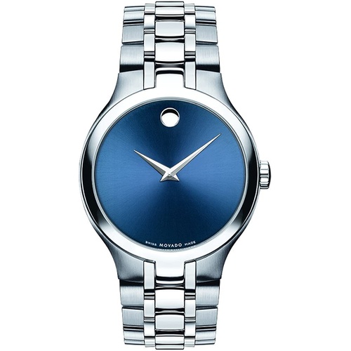  Movado Mens Collection 0606369 Silver Metal Quartz Fashion Watch