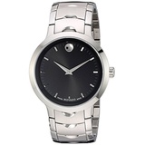 Movado Mens Swiss Quartz Stainless Steel Watch, Color: Silver-Toned (Model: 0607041)