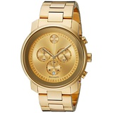 Movado Mens BOLD Metals Chronograph Watch with a Printed Index Dial, Gold (Model 3600278)