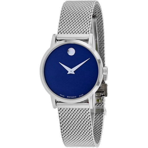  Movado Museum Classic Blue Mother of Pearl Dial Ladies Watch 0607425