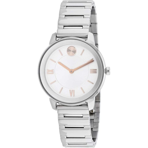  Movado Bold Silver-White Dial Ladies Watch 3600590
