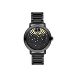 Movado Womens Swiss Quartz Watch with Stainless Steel Strap, Black, 15 (Model: 3600707)