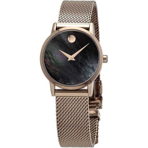  Movado Museum Classic Black Mother of Pearl Dial Ladies Watch 0607426