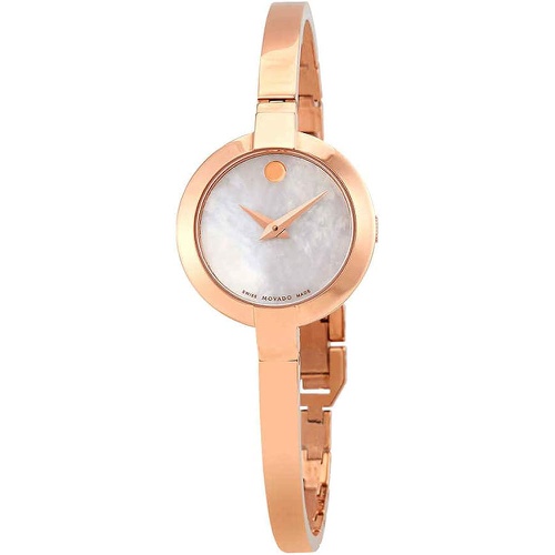  Movado Bela White Mother of Pearl Dial Ladies Watch 0607082