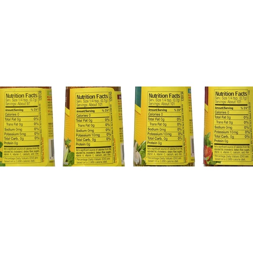  Mrs. Dash Extra Spicy(2.5oz), Southwest Chipotle(2.5oz), Garlic & Herb (2.5oz) and Fiesta Lime (2.4oz) Salt-Free Seasoning (Bundle)