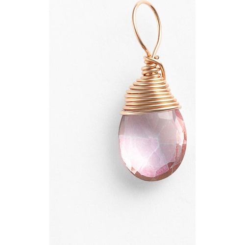  Nashelle 14k-Rose Gold Fill & Semiprecious Stone Charm_PINK