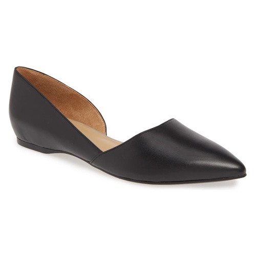  Naturalizer Samantha Half dOrsay Flat_BLACK LEATHER