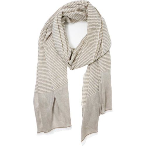  Nicoletta Rosi Yarn Dyed Fringe Scarf_NATURAL