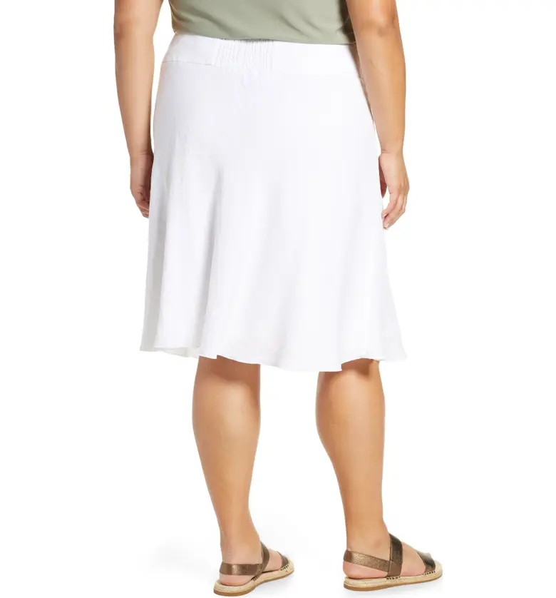  NIC+ZOE Summer Fling Linen Blend Skirt_PAPER WHITE