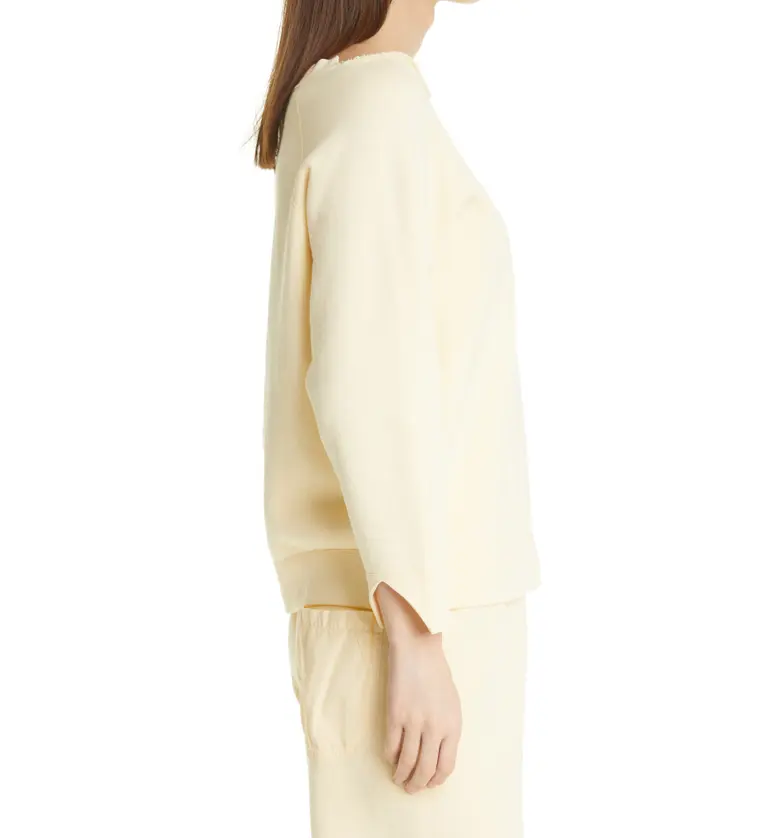  Nili Lotan Luka Raw Neck Sweatshirt_PALE YELLOW