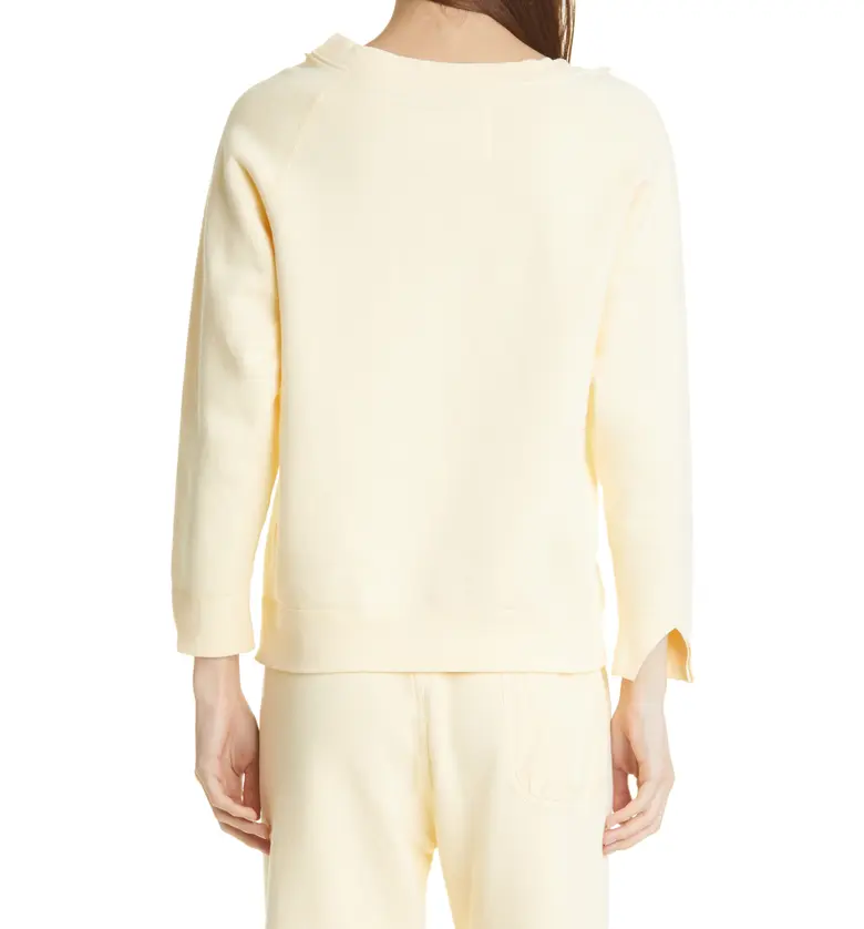  Nili Lotan Luka Raw Neck Sweatshirt_PALE YELLOW