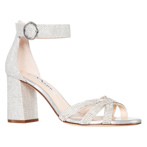  Nina Haiden Embellished Ankle Strap Sandal_SILVER METALLIC