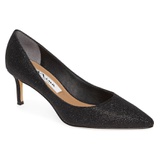 Nina Nina60 Pointy Toe Pump_NOIR GLITTER FABRIC