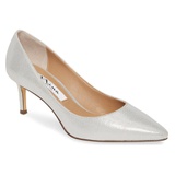 Nina Nina60 Pointy Toe Pump_SILVER FABRIC