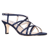 Nina Neptune Strappy Sandal_NEW NAVY SATIN