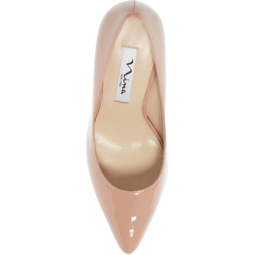  Nina Nina 85 Pointy Toe Pump_ROSE METALLIC FAUX PATENT