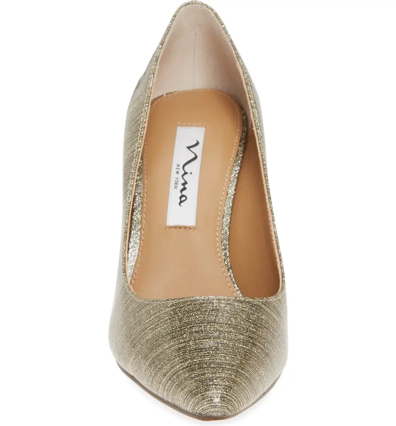  Nina Nina 85 Pointy Toe Pump_PLATINO FABRIC