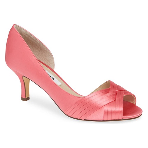  Nina Contesa Open Toe Pump_STRAWBERRY PUNCH SATIN