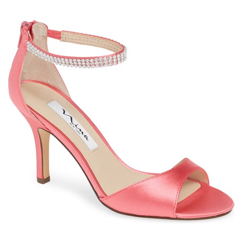  Nina Volanda Ankle Strap Sandal_STRAWBERRY PUNCH SATIN