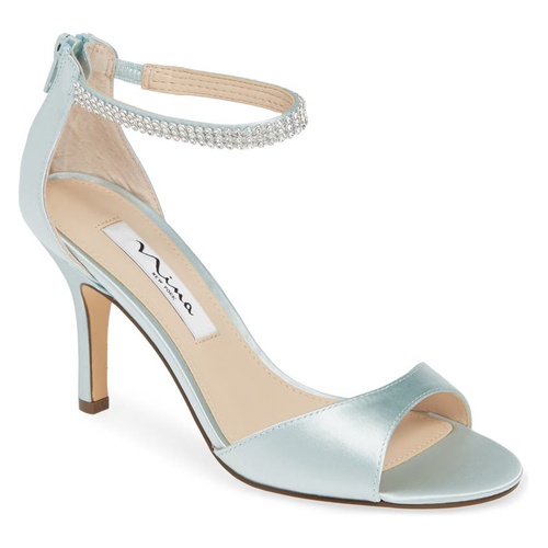  Nina Volanda Ankle Strap Sandal_BROOK GREEN SATIN