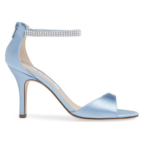  Nina Volanda Ankle Strap Sandal_BLUE VELVET SATIN