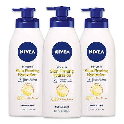  NIVEA Skin Firming Hydrating Body Lotion, 16.9 Fl. Oz (Pack of 3)