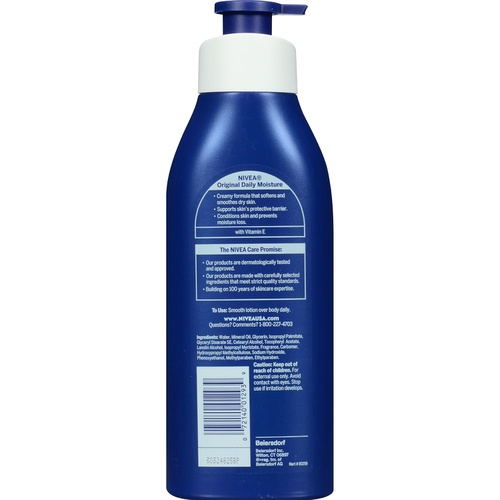  NIVEA Original Daily Moisture Body Lotion - 48 Hour Moisture For Normal To Dry Skin - 16.9 fl. oz. Pump Bottle