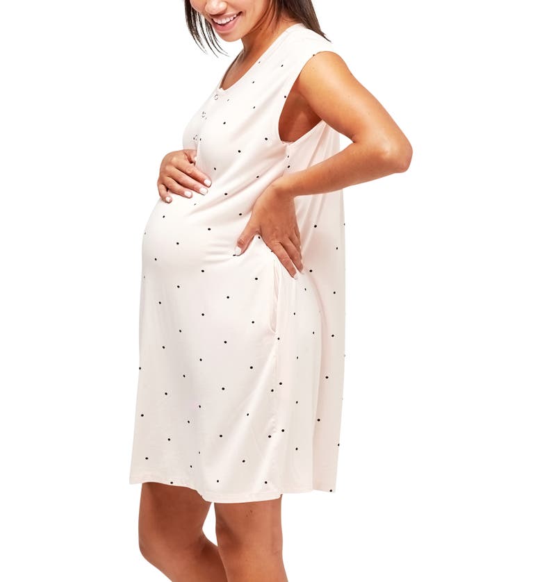  Nom Maternity Clementine Maternityu002FNursing Nightgown_DOTS