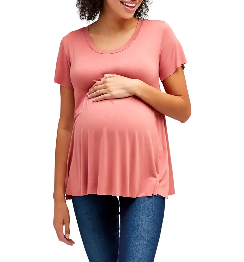 Nom Maternity Mimi Maternity Tee_TERRACOTTA