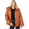 NVLT Oversized Faux Leather Puffer Jacket
